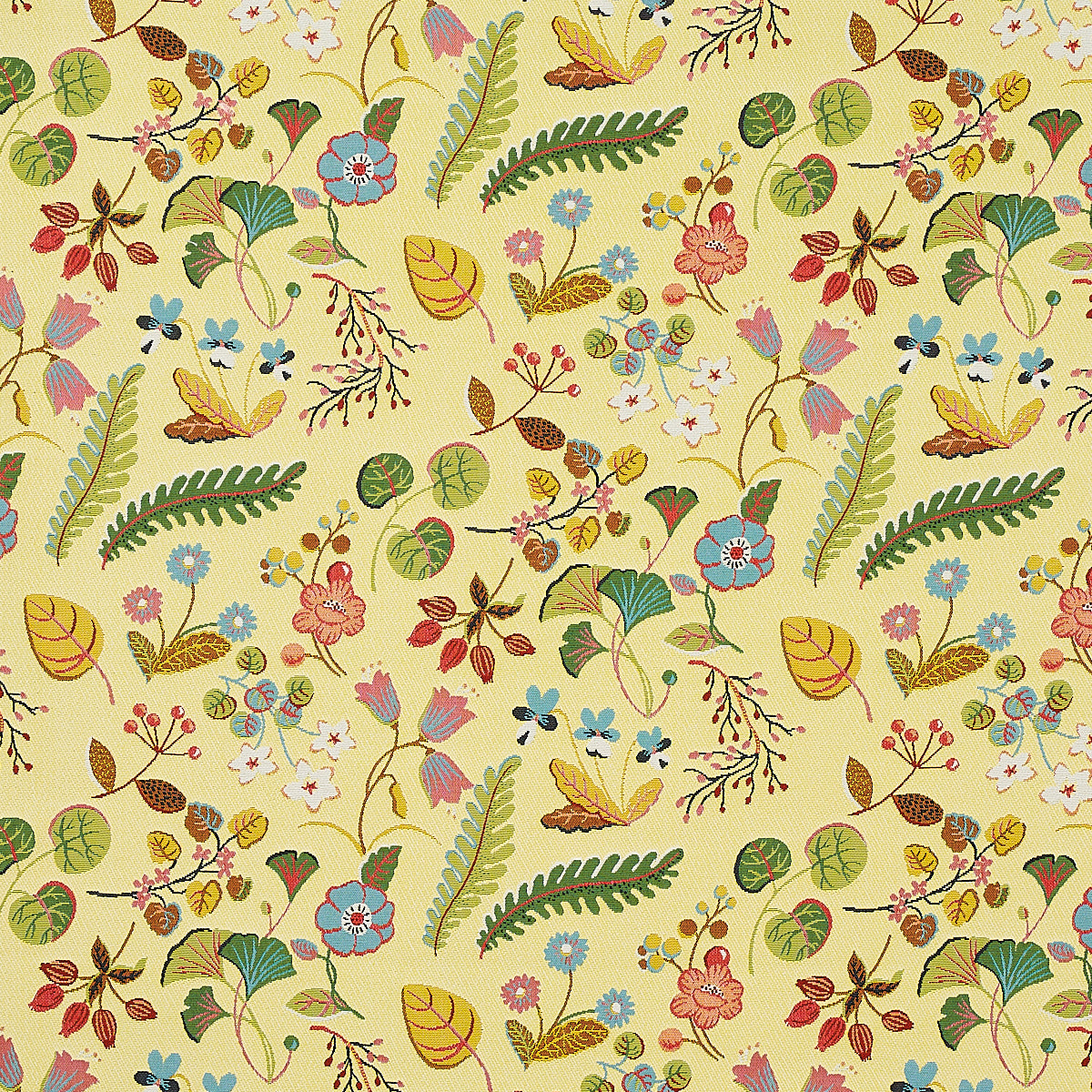 Schumacher BOTANICA INDOOR/OUTDOOR YELLOW Fabric | Atlanta Fabrics