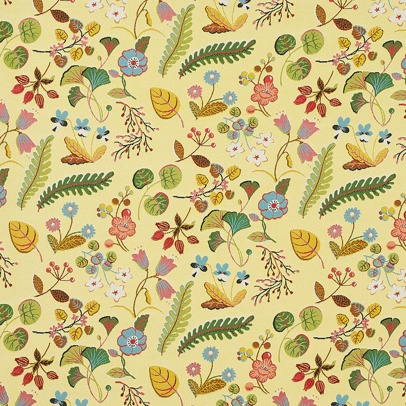 Schumacher BOTANICA INDOOR/OUTDOOR YELLOW Fabric | Atlanta Fabrics