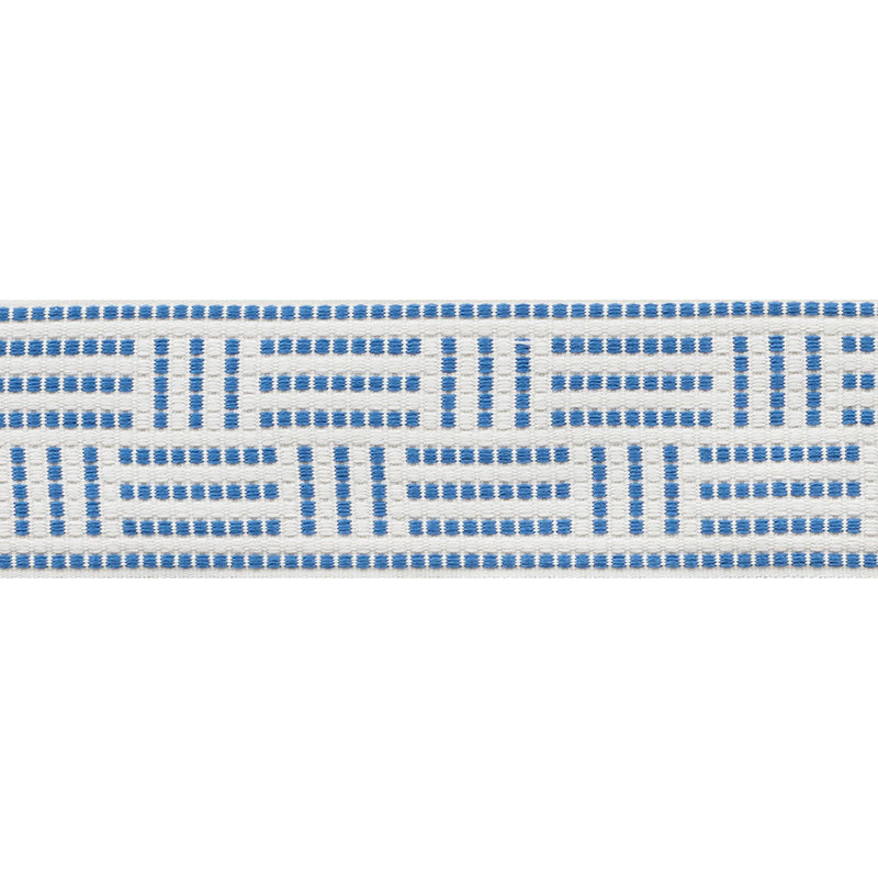 Schumacher BRICKELL TAPE INDOOR/OUTDOOR BLUE Trim | Atlanta Fabrics