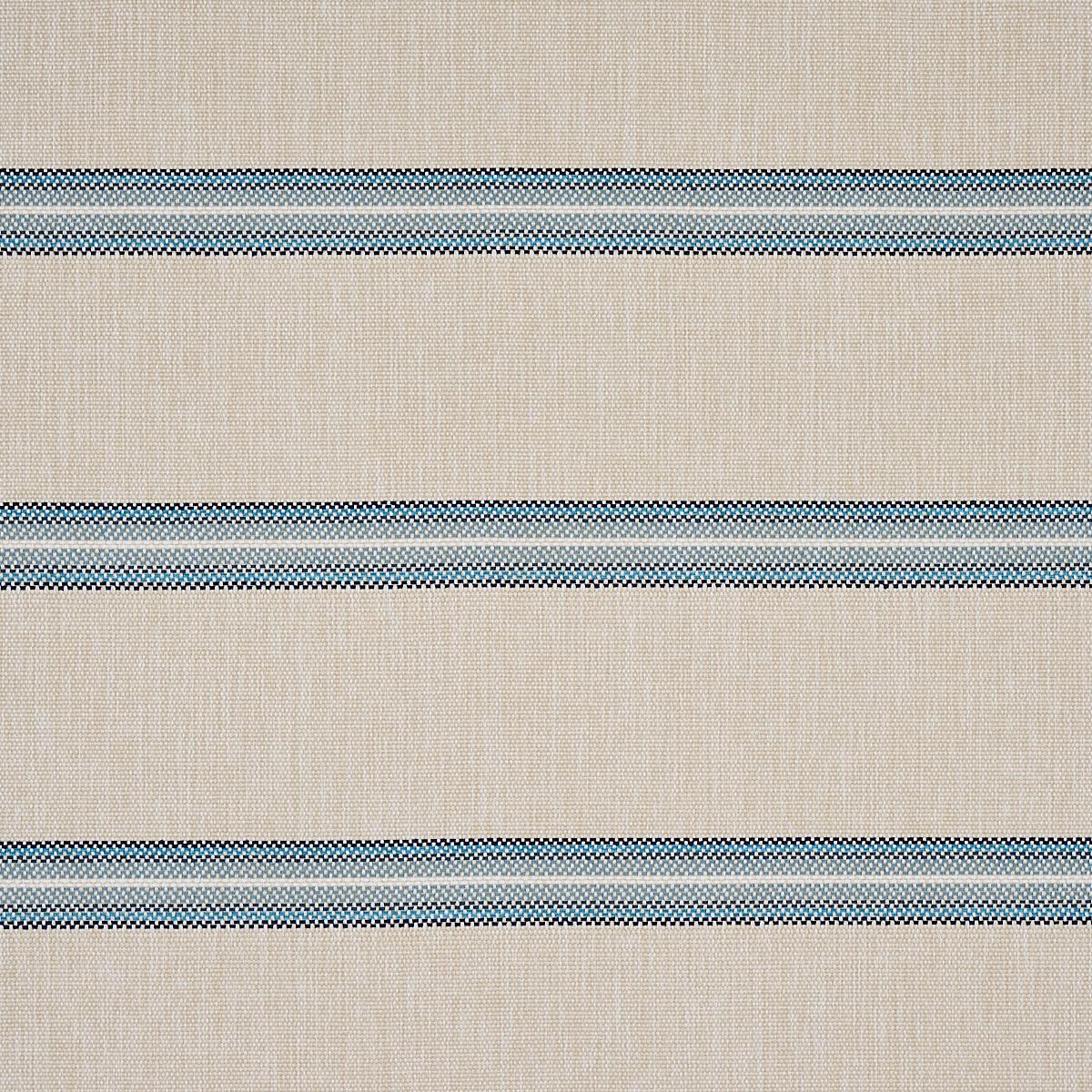 SCHUMACHER GARDEN STRIPE INDOOR/OUTDOOR BLUE FABRIC | Atlanta Fabrics