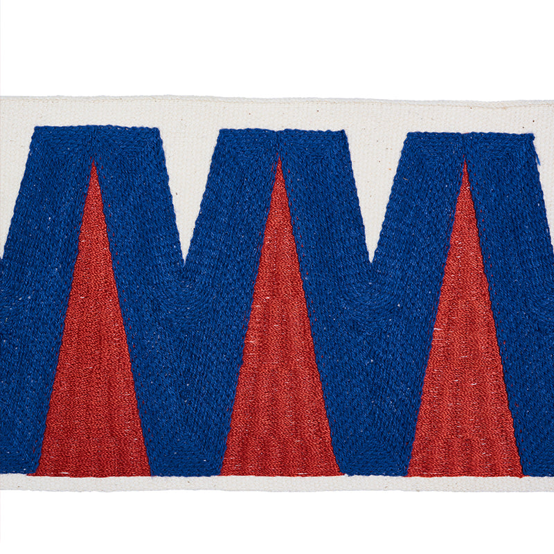 Schumacher PRADO TAPE BLUE & RED Trim | Atlanta Fabrics