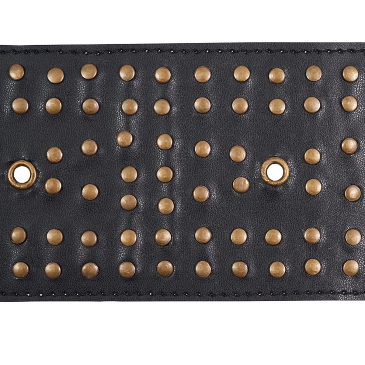 Schumacher STUDDED LEATHER TRIM BLACK Trim | Atlanta Fabrics