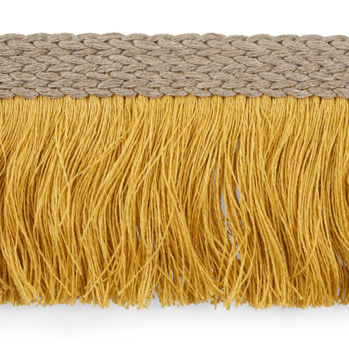 SCHUMACHER BRAIDED LINEN FRINGE GOLD TRIM | Atlanta Fabrics