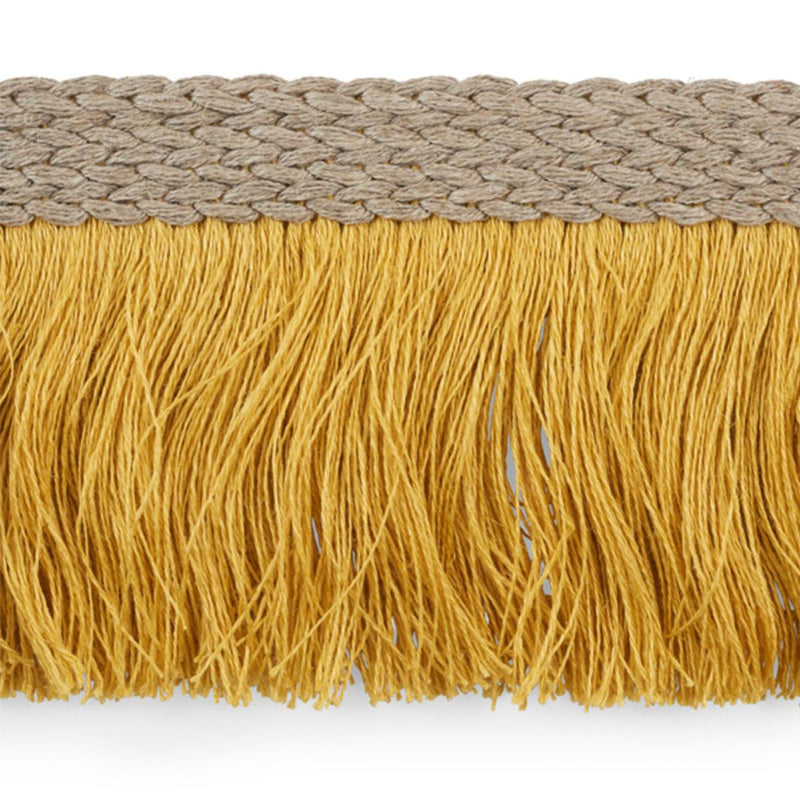 SCHUMACHER BRAIDED LINEN FRINGE GOLD TRIM | Atlanta Fabrics