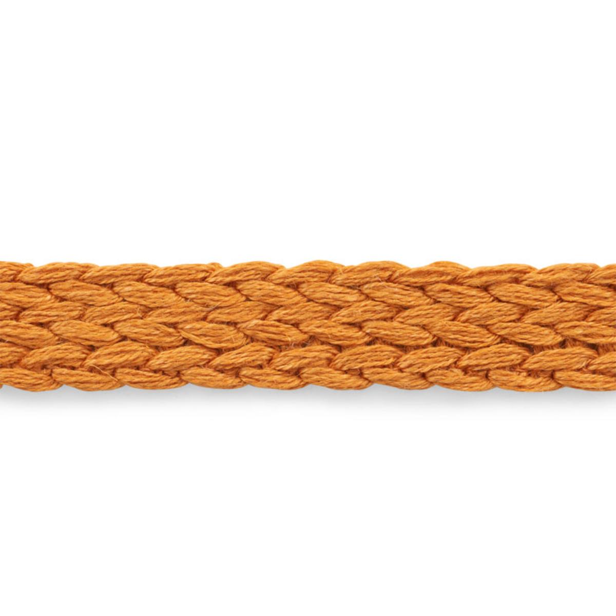 SCHUMACHER BRAIDED LINEN TAPE MEDIUM ORANGE TRIM | Atlanta Fabrics