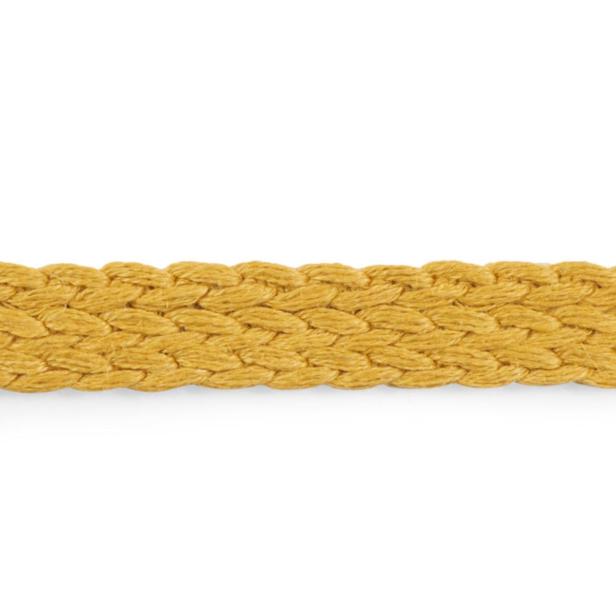 SCHUMACHER BRAIDED LINEN TAPE MEDIUM GOLD TRIM | Atlanta Fabrics