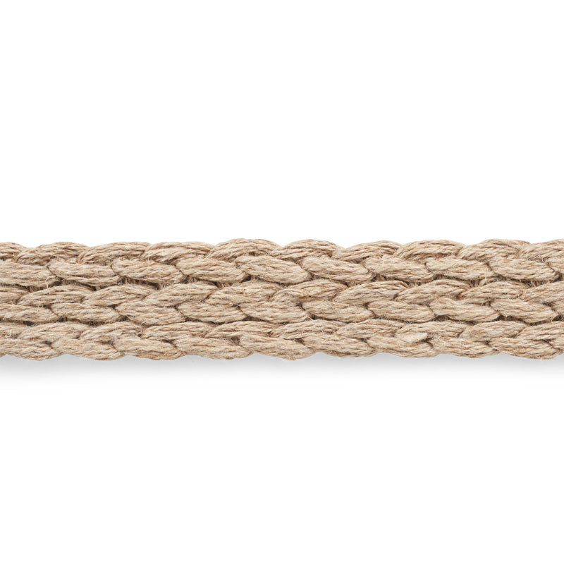 Schumacher BRAIDED LINEN TAPE MEDIUM NATURAL Trim | Atlanta Fabrics