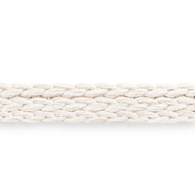 SCHUMACHER BRAIDED LINEN TAPE MEDIUM IVORY TRIM | Atlanta Fabrics