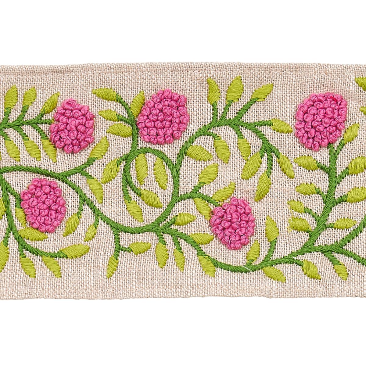 SCHUMACHER Ashoka Tape ORCHID & GREEN TRIM | Atlanta Fabrics