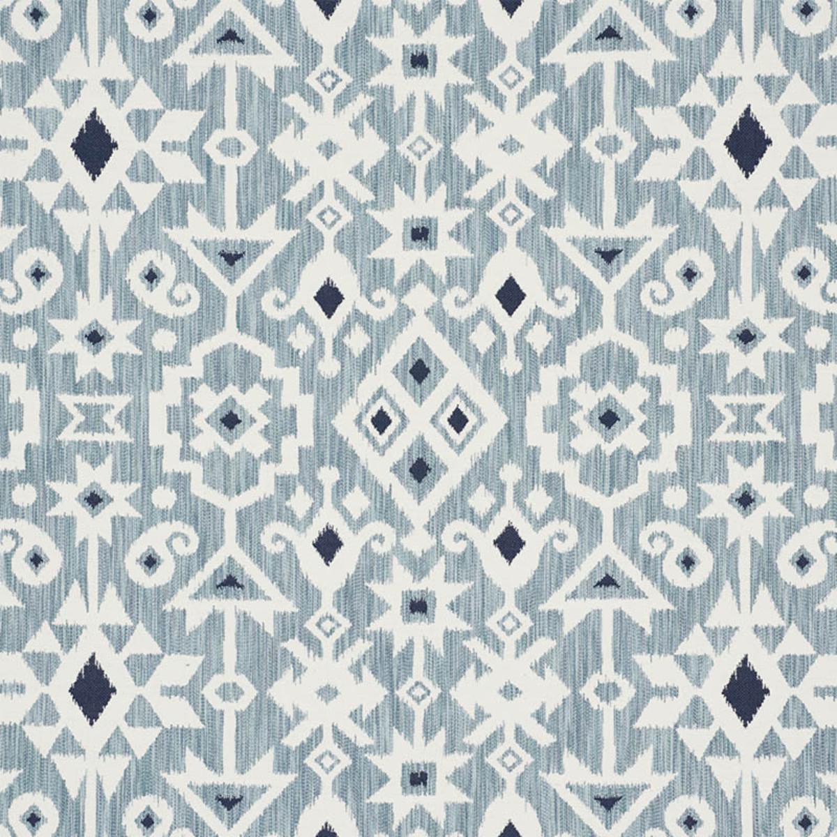 SCHUMACHER CRUSOE IKAT SKY FABRIC | Atlanta Fabrics