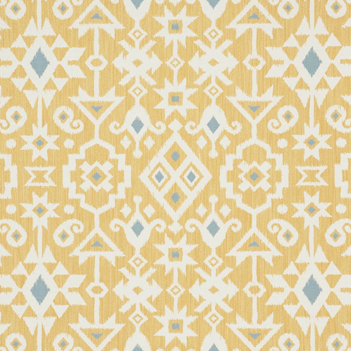 SCHUMACHER CRUSOE IKAT YELLOW FABRIC | Atlanta Fabrics