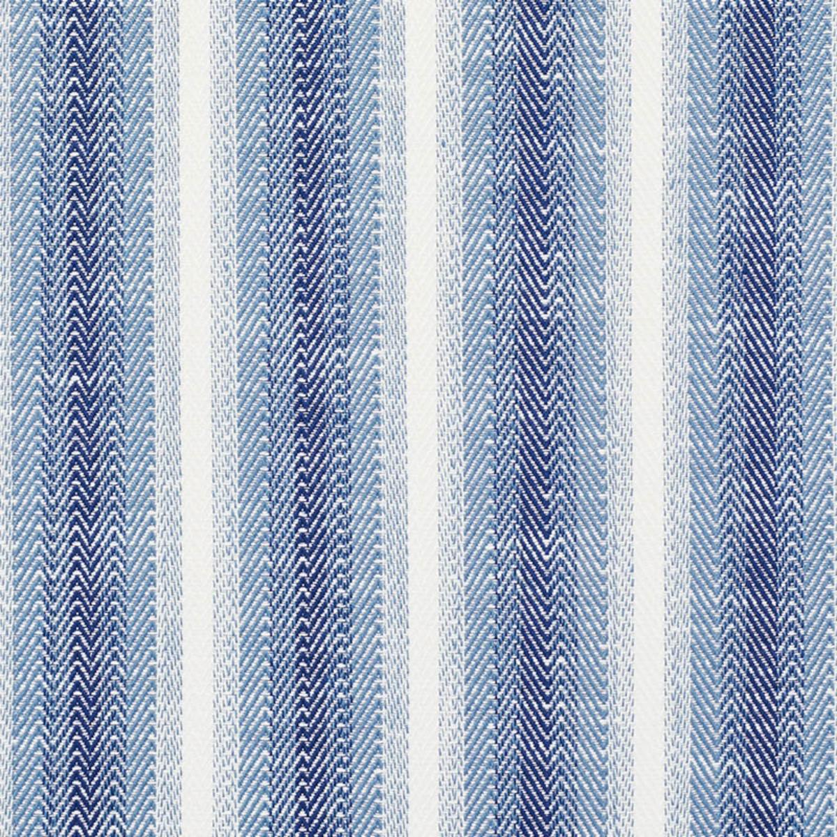 SCHUMACHER COLADA STRIPE INDOOR/OUTDOOR BLUE FABRIC | Atlanta Fabrics