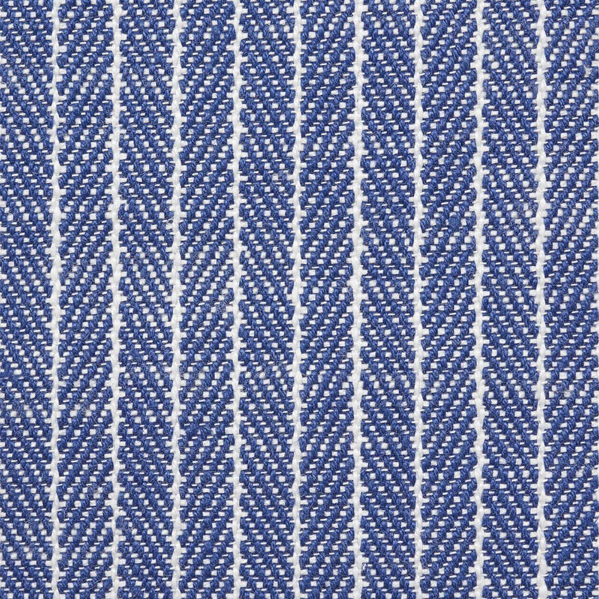 SCHUMACHER GARTER STRIPE INDOOR/OUTDOOR BLUE FABRIC | Atlanta Fabrics