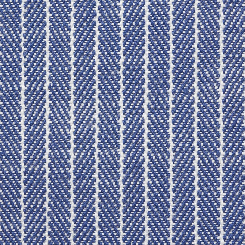 SCHUMACHER GARTER STRIPE INDOOR/OUTDOOR BLUE FABRIC | Atlanta Fabrics