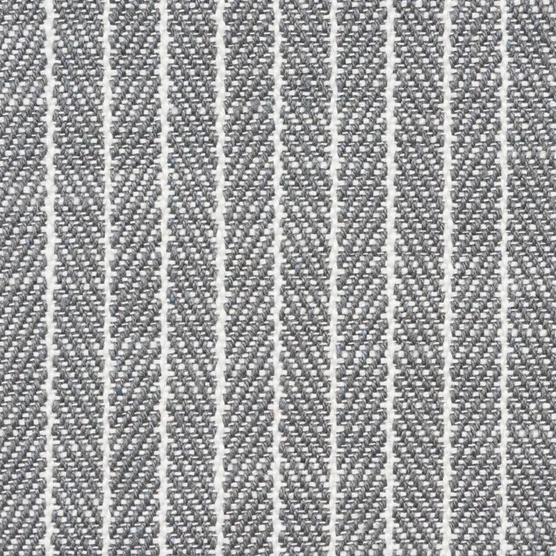SCHUMACHER GARTER STRIPE INDOOR/OUTDOOR SLATE FABRIC | Atlanta Fabrics