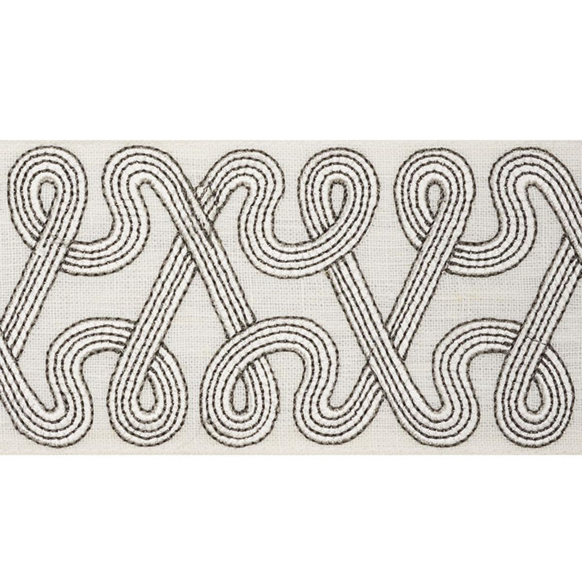 Schumacher FREEFORM EMBROIDERED TAPE DOVE Trim | Atlanta Fabrics