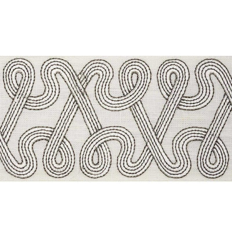 Schumacher FREEFORM EMBROIDERED TAPE DOVE Trim | Atlanta Fabrics