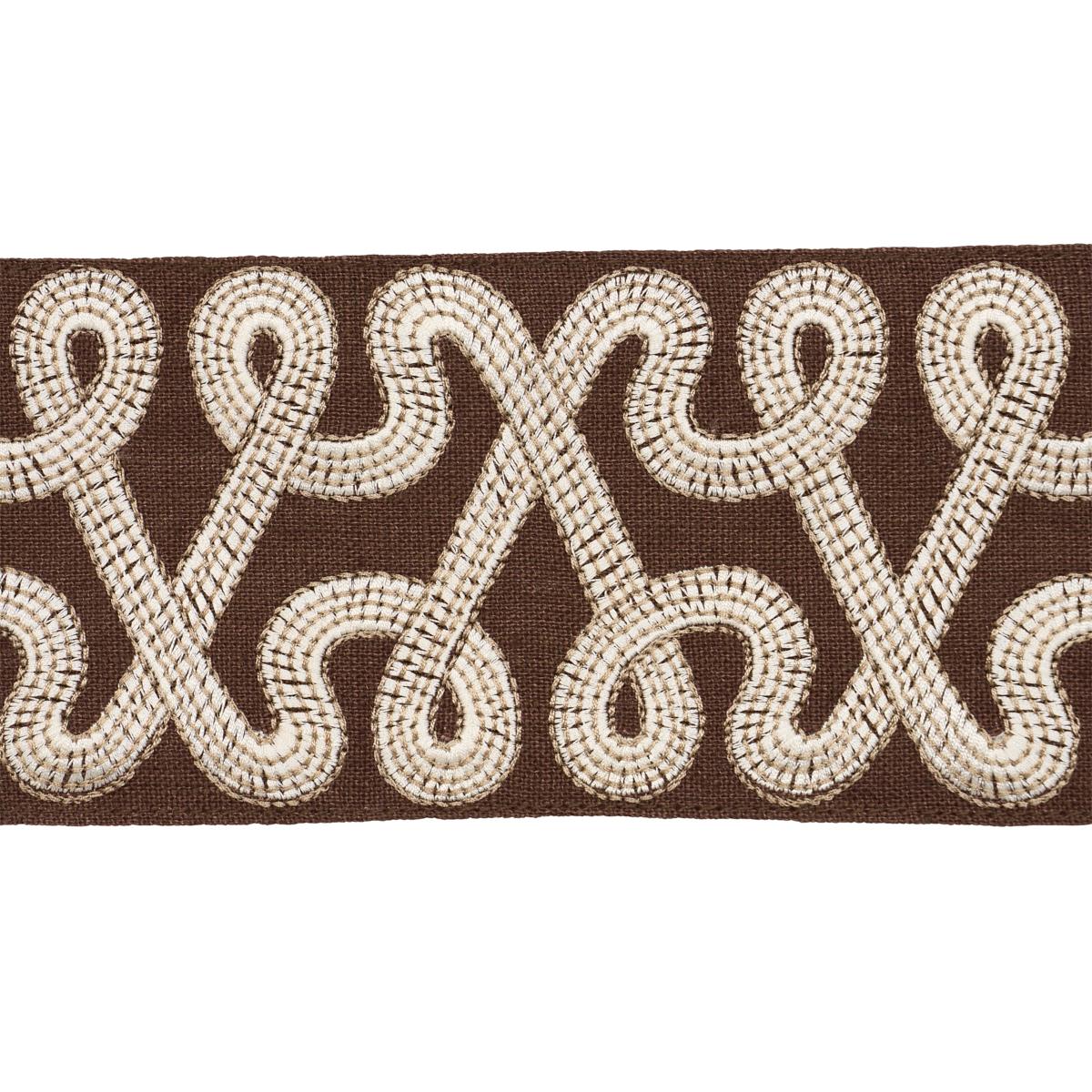 FREEFORM EMBROIDERED TAPE CHOCOLATE