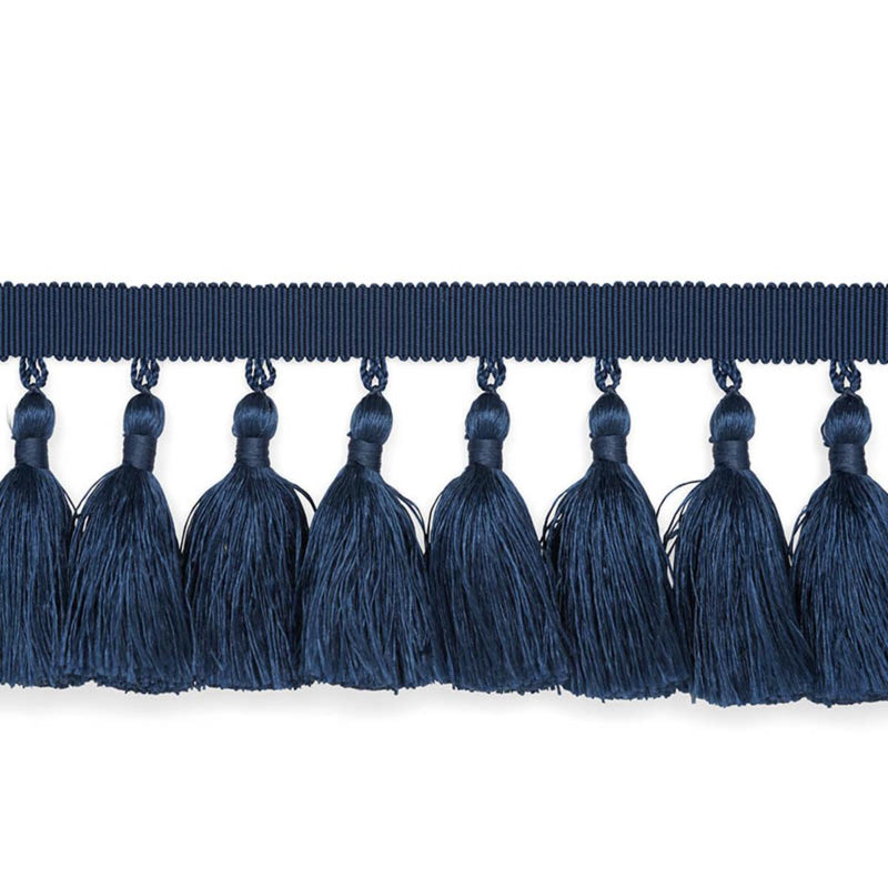SCHUMACHER VALENTIN SILK TASSEL NAVY TRIM | Atlanta Fabrics