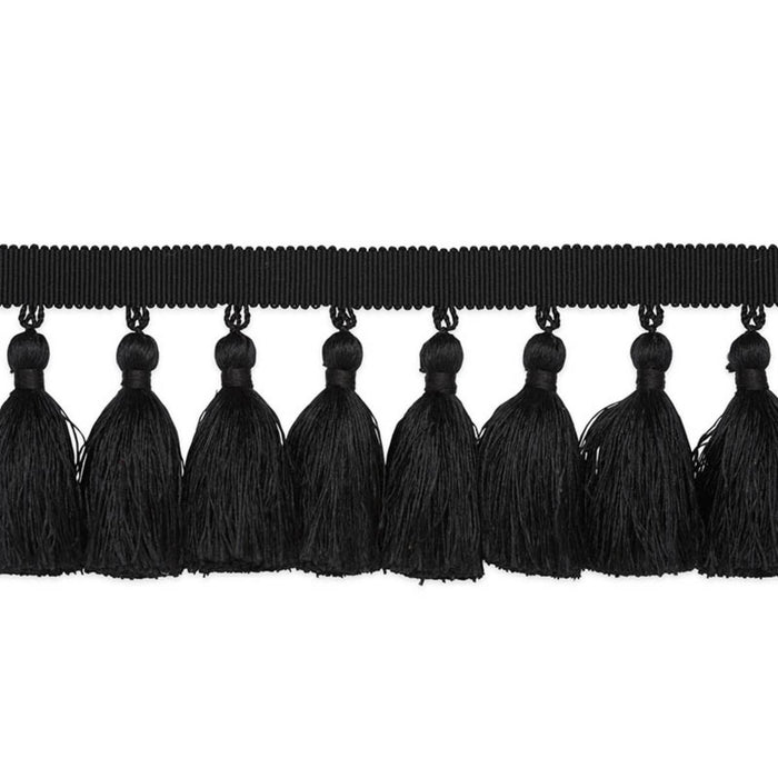 SCHUMACHER VALENTIN SILK TASSEL BLACK TRIM | Atlanta Fabrics