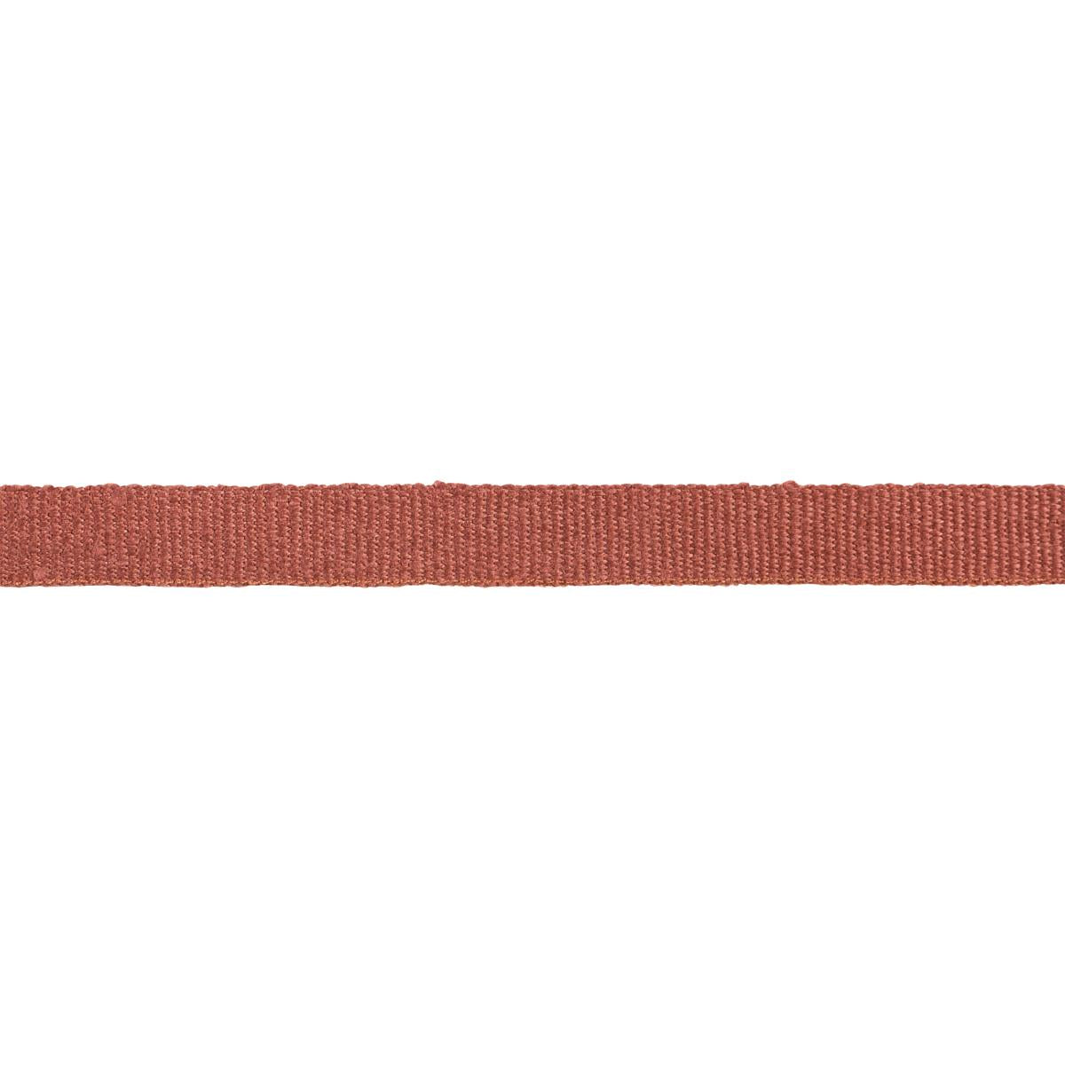 Schumacher MATHIAS LINEN TAPE NARROW TERRACOTTA Trim | Atlanta Fabrics
