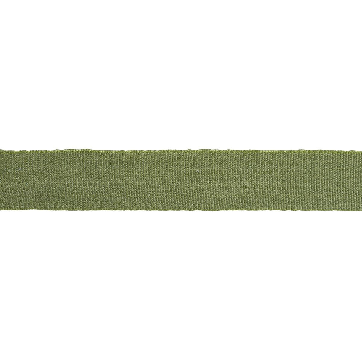 Schumacher MATHIAS LINEN TAPE MEDIUM OLIVE Trim | Atlanta Fabrics