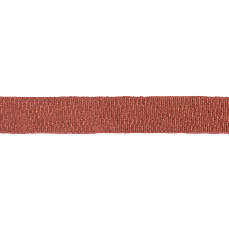 Schumacher MATHIAS LINEN TAPE MEDIUM TERRACOTTA Trim | Atlanta Fabrics