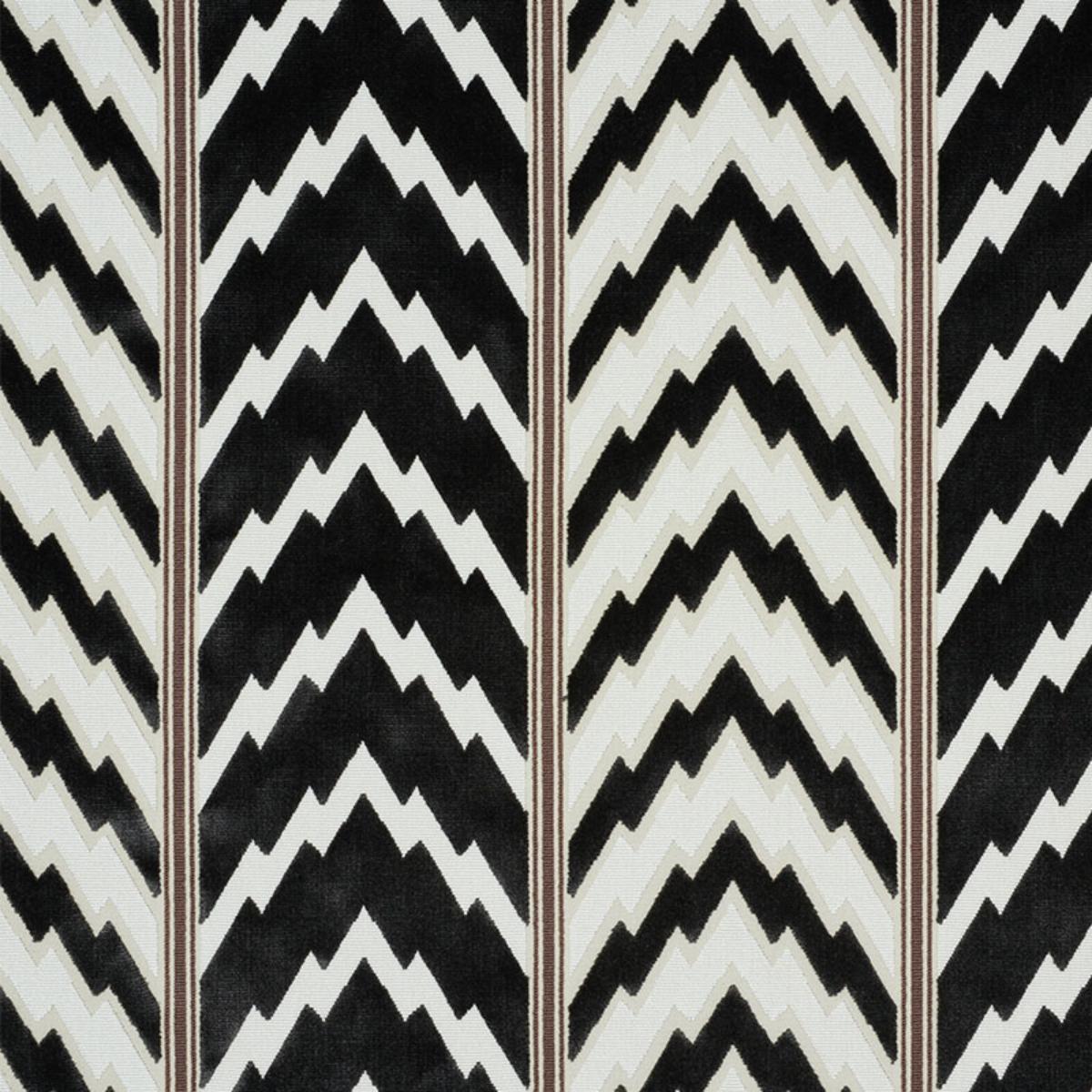 SCHUMACHER FLORENTINE VELVET BLACK FABRIC | Atlanta Fabrics