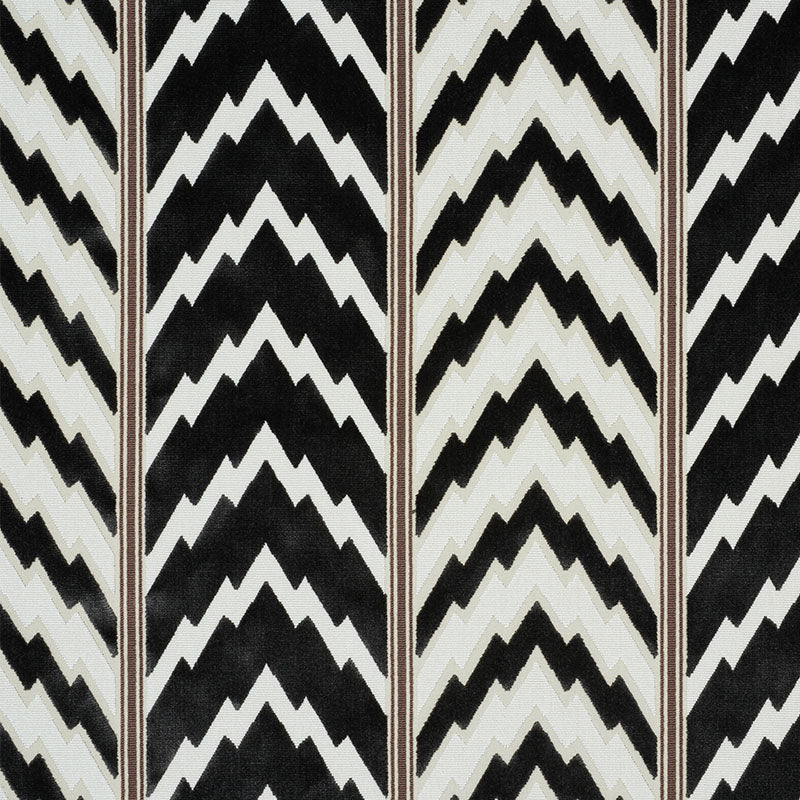 Schumacher FLORENTINE VELVET BLACK Fabric | Atlanta Fabrics