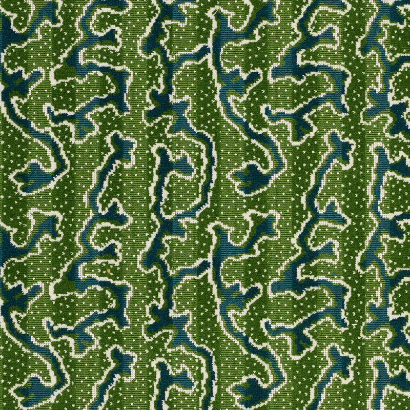 Schumacher CORAIL VELVET EMERALD Fabric | Atlanta Fabrics