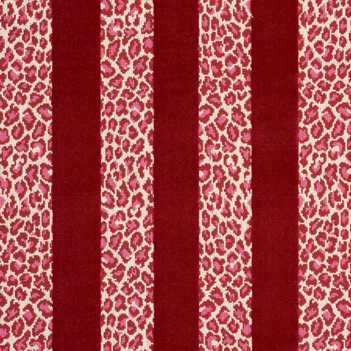 GUEPARD STRIPE VELVET RED