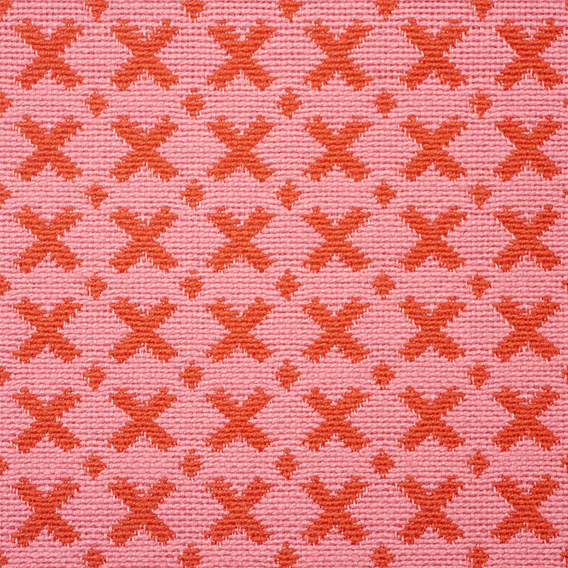 Schumacher ELIAS PINK & RED Fabric | Atlanta Fabrics