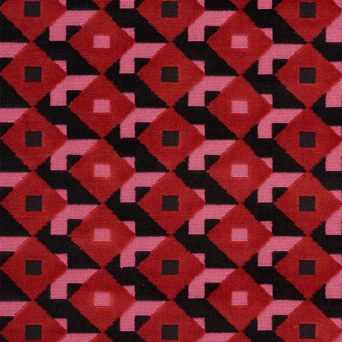 DAZZLE SHIP VELVET PINK & BLACK