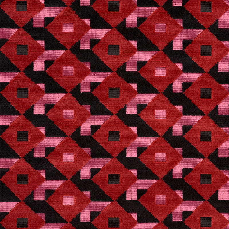 DAZZLE SHIP VELVET PINK & BLACK