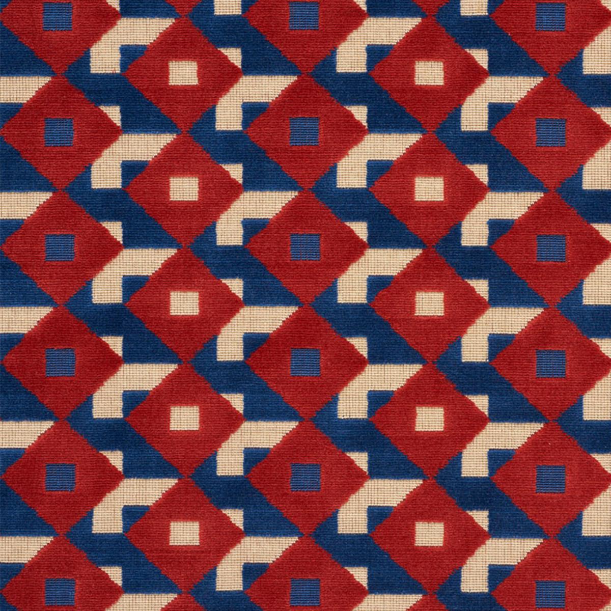 DAZZLE SHIP VELVET BLUE & RED