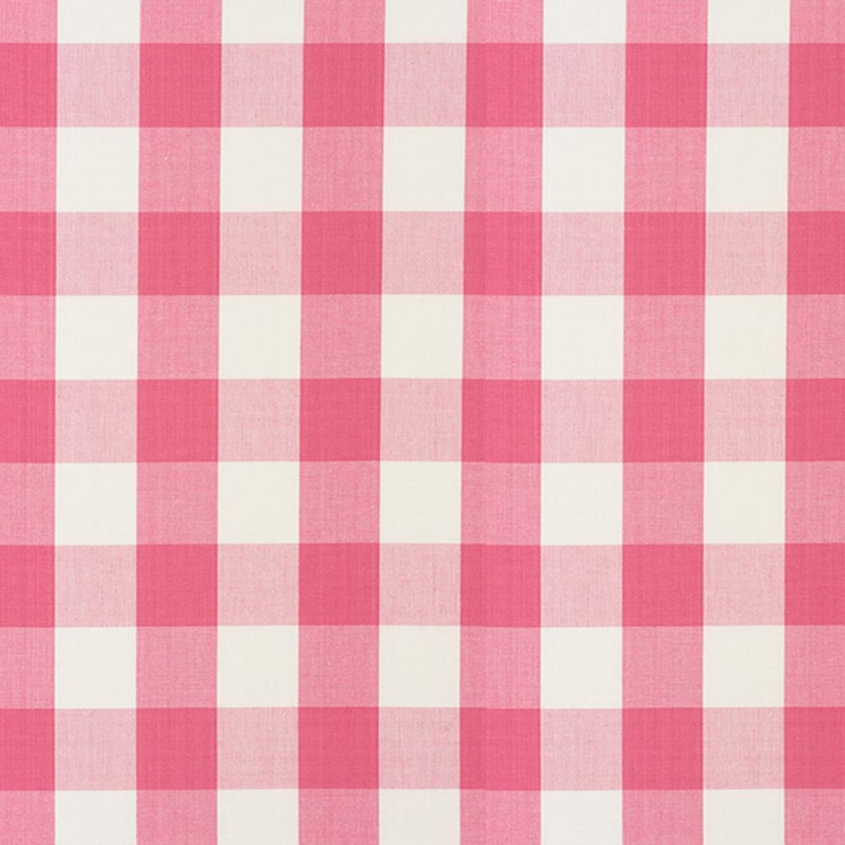 SCHUMACHER CAMDEN COTTON CHECK MAGENTA FABRIC | Atlanta Fabrics