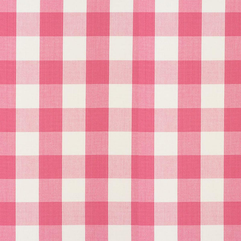 SCHUMACHER CAMDEN COTTON CHECK MAGENTA FABRIC | Atlanta Fabrics