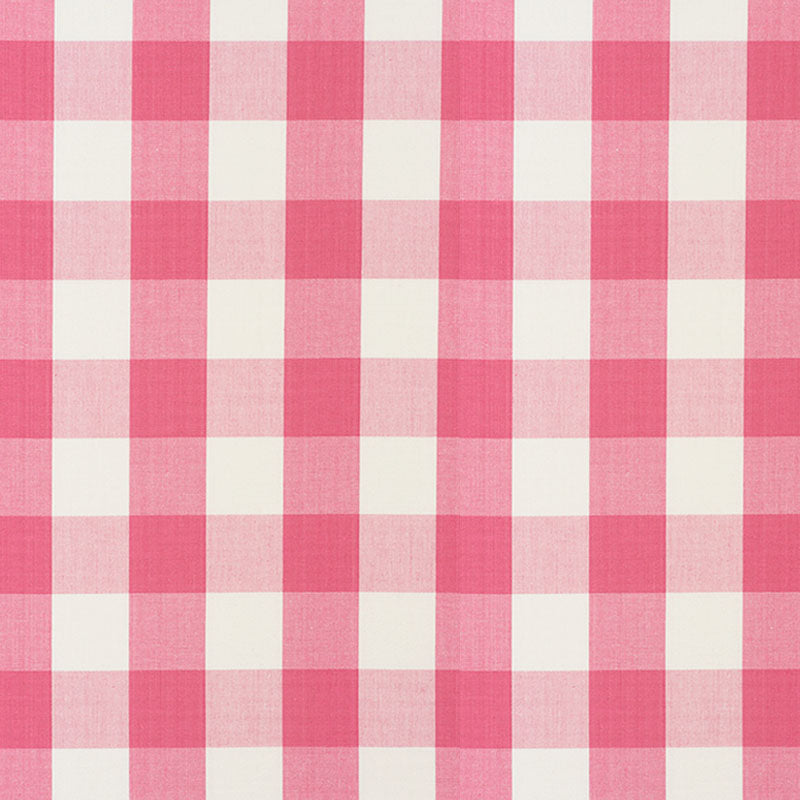 Schumacher CAMDEN COTTON CHECK MAGENTA Fabric | Atlanta Fabrics