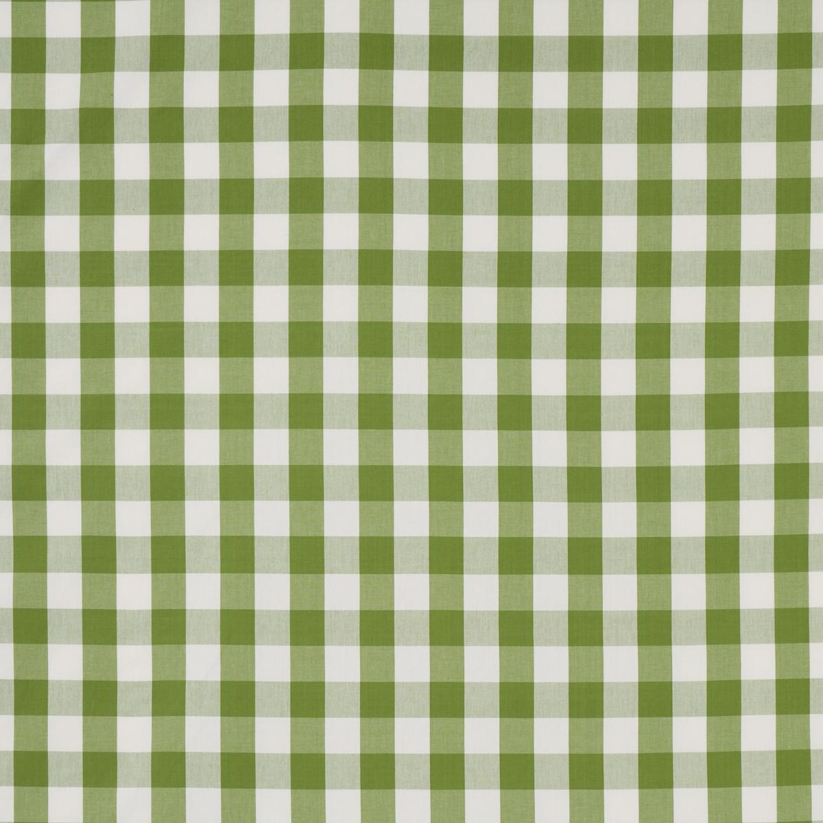 SCHUMACHER CAMDEN COTTON CHECK LEAF FABRIC | Atlanta Fabrics