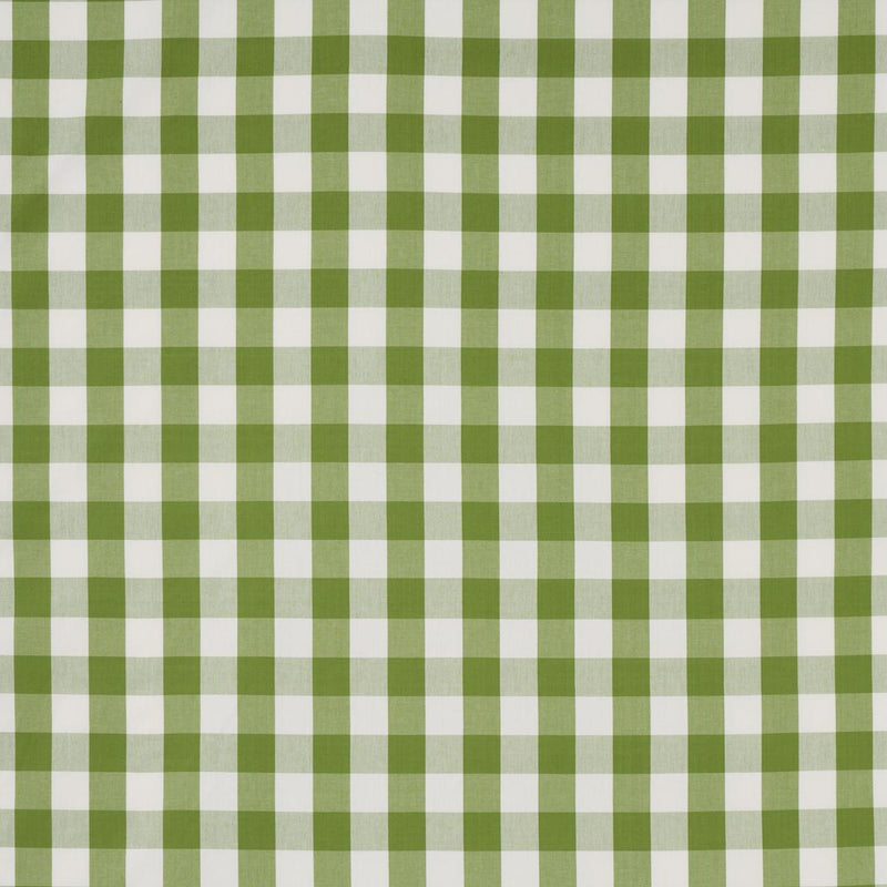 SCHUMACHER CAMDEN COTTON CHECK LEAF FABRIC | Atlanta Fabrics