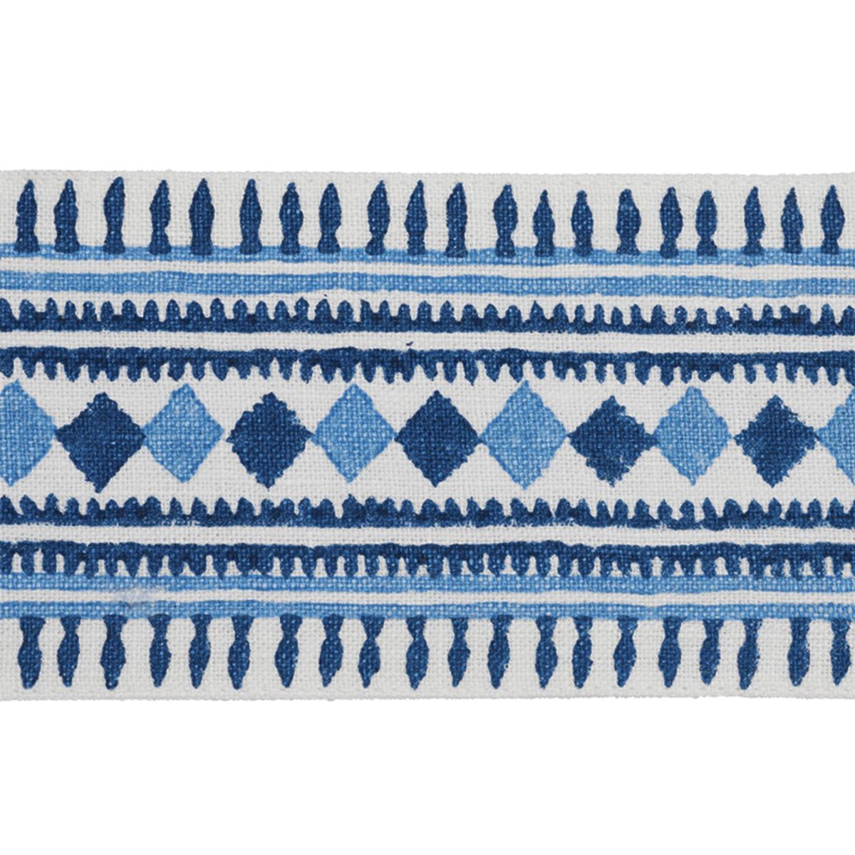 TOULA HAND BLOCKED LINEN TAPE BLUES