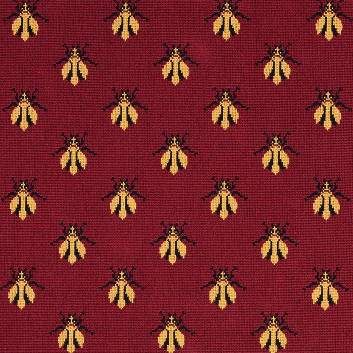 SCHUMACHER BEE EPINGLE RED FABRIC | Atlanta Fabrics
