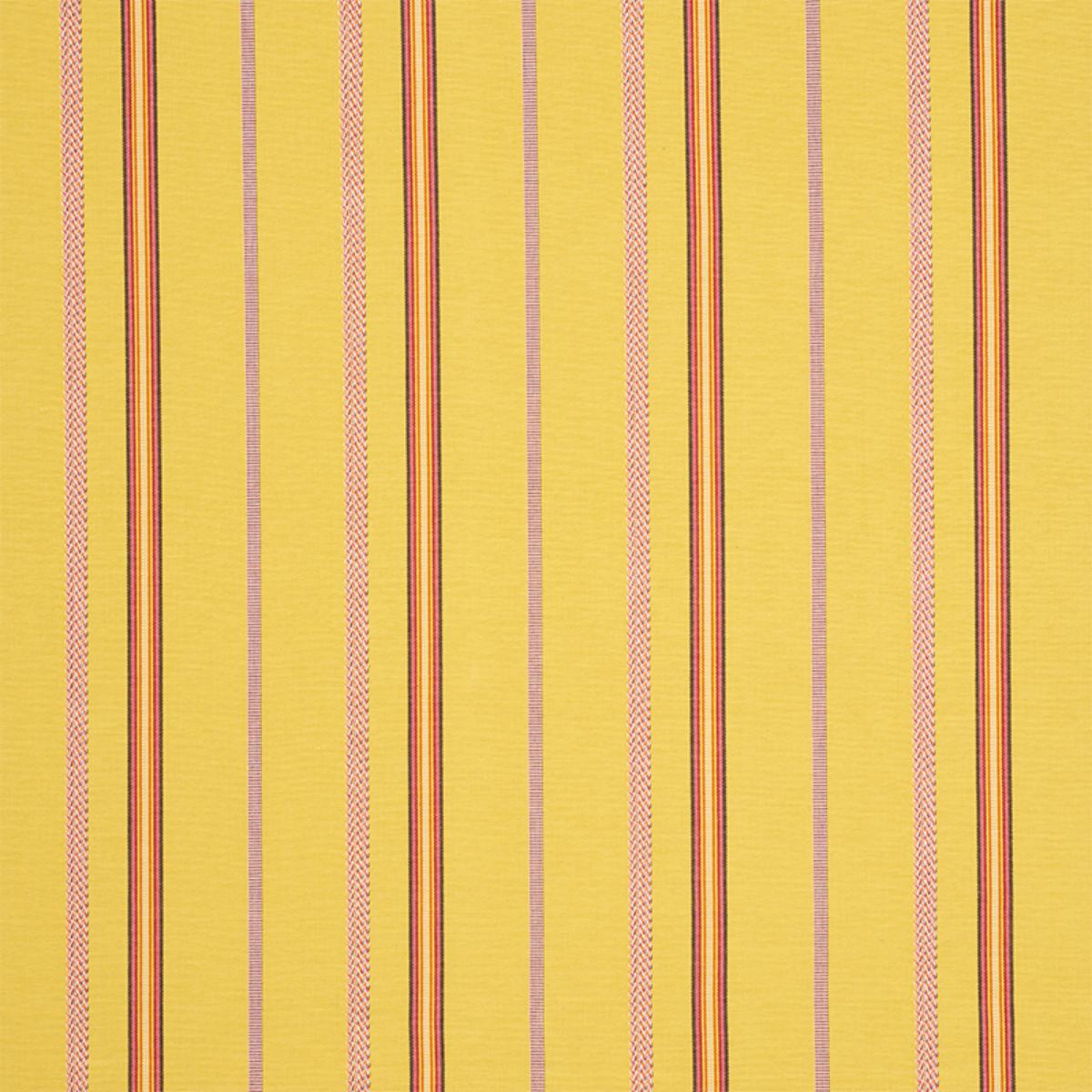 SCHUMACHER KAYENTA STRIPE YELLOW FABRIC | Atlanta Fabrics