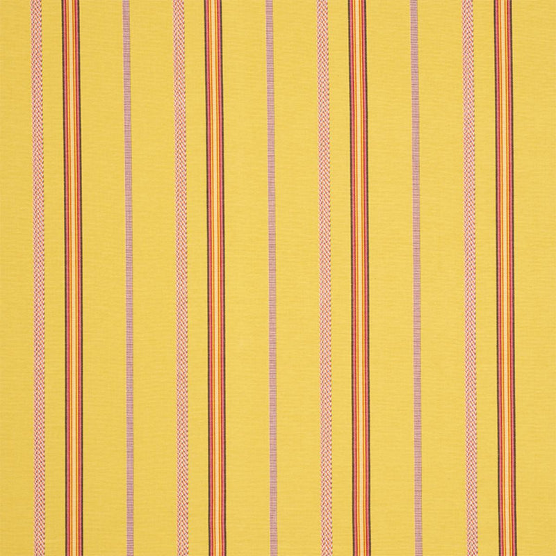 SCHUMACHER KAYENTA STRIPE YELLOW FABRIC | Atlanta Fabrics