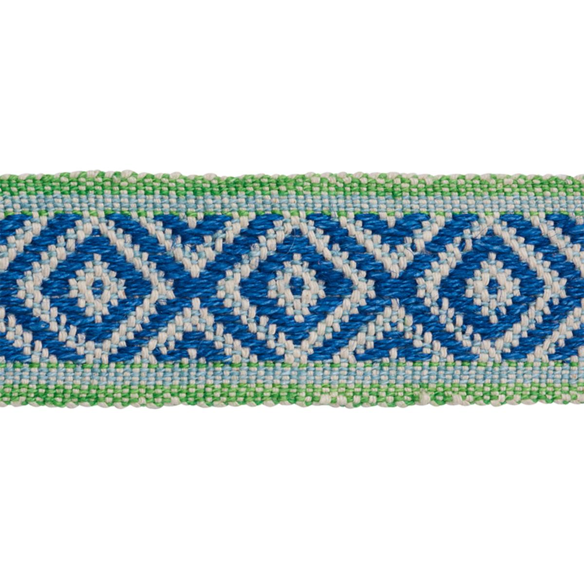 LARSON HANDWOVEN TAPE BLUE & GREEN