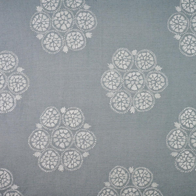 SCHUMACHER ISLA HAND EMBROIDERY SKY FABRIC | Atlanta Fabrics