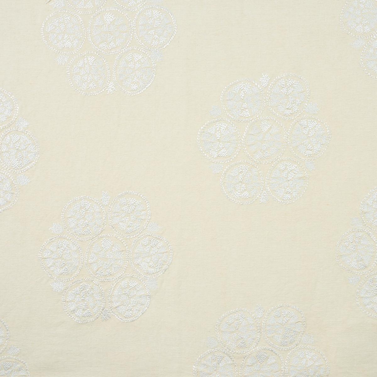 SCHUMACHER ISLA HAND EMBROIDERY IVORY FABRIC | Atlanta Fabrics