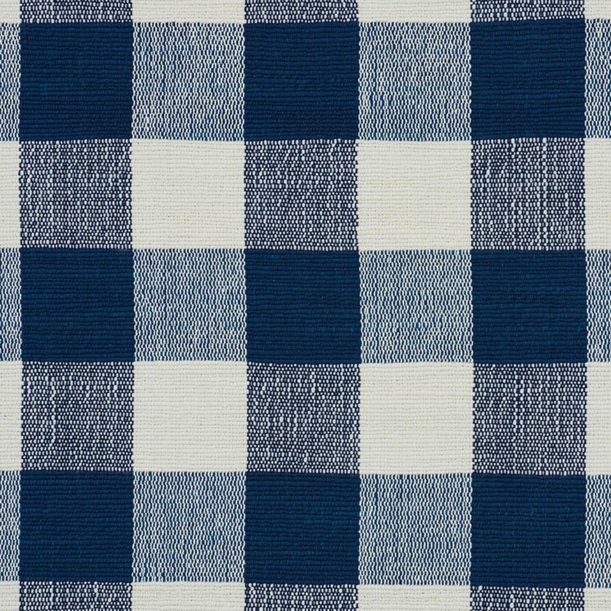 SCHUMACHER BARNES PERFORMANCE CHECK BLUE FABRIC | Atlanta Fabrics