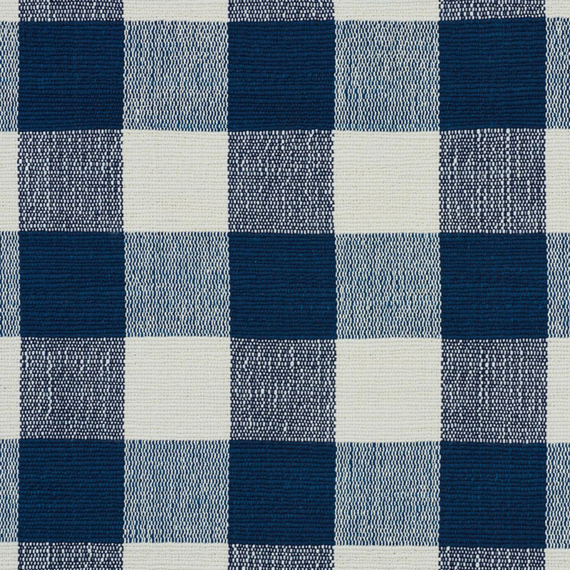 SCHUMACHER BARNES PERFORMANCE CHECK BLUE FABRIC | Atlanta Fabrics