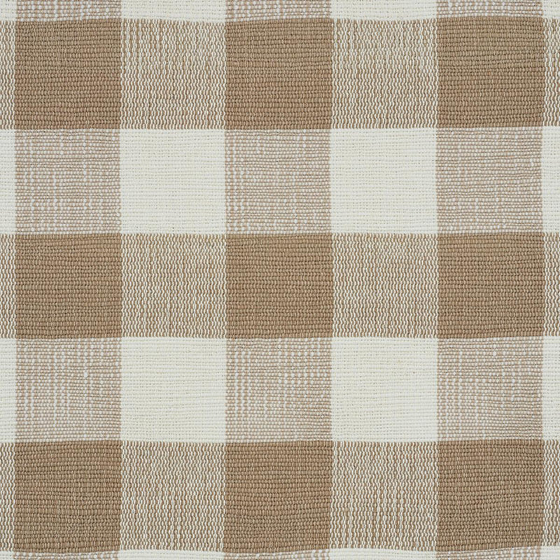 SCHUMACHER BARNES PERFORMANCE CHECK NATURAL FABRIC | Atlanta Fabrics